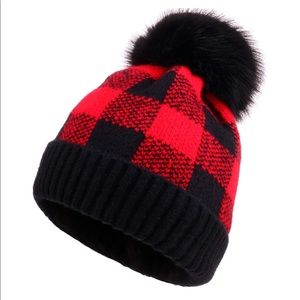 Winter Buffalo Beanie with Detachable Pompom